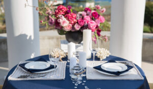 navy blue and pink wedding theme