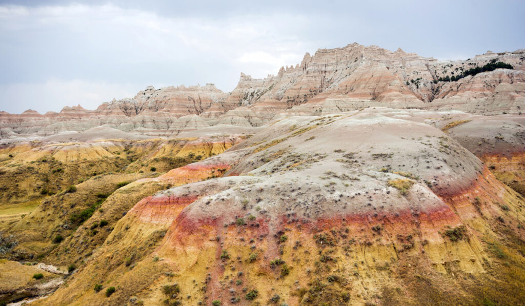 Rock Formations Badlands National Park Rural South Dakota
