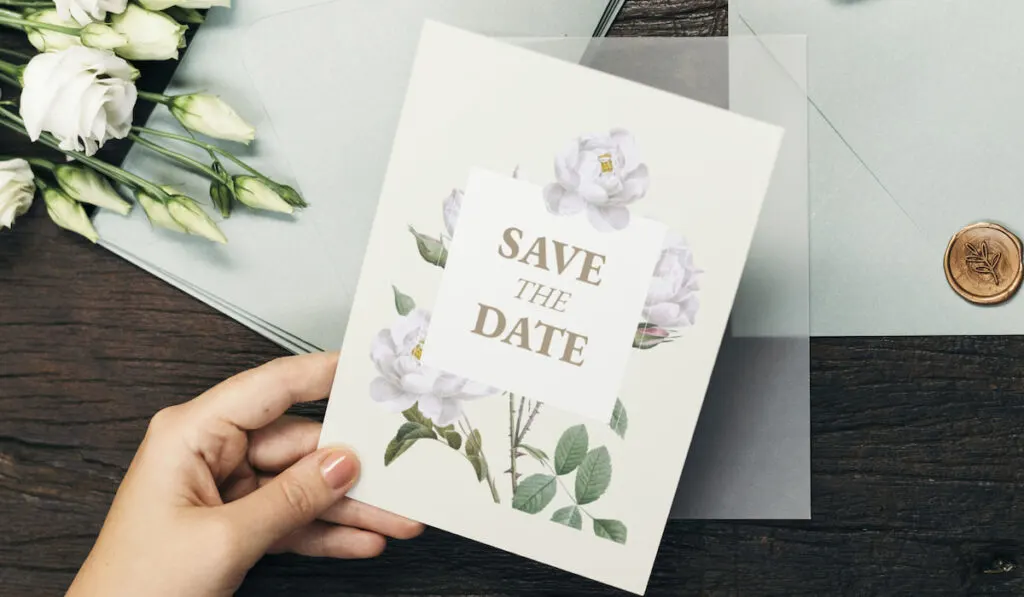 wedding invitation card save the date