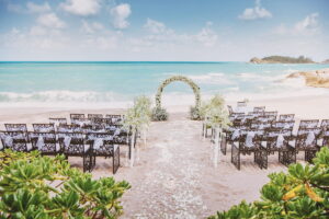 Wedding ceremony venue setting on the beach - ee220806