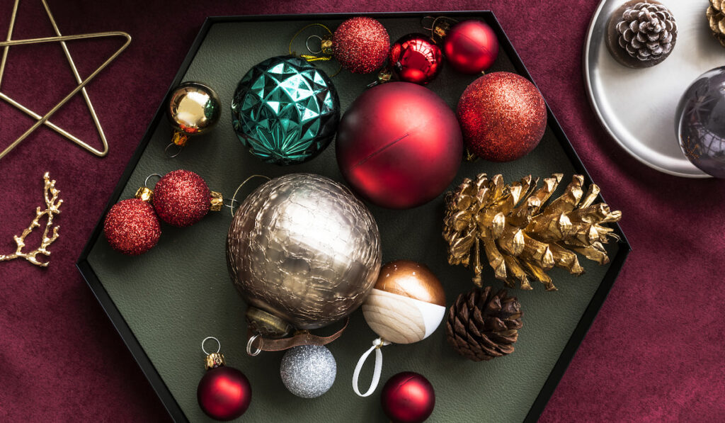 Festive shiny Christmas ornament collection

