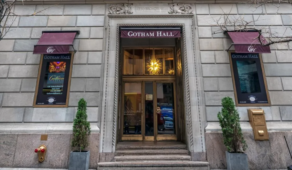 facade of Gotham Hall on Broadway