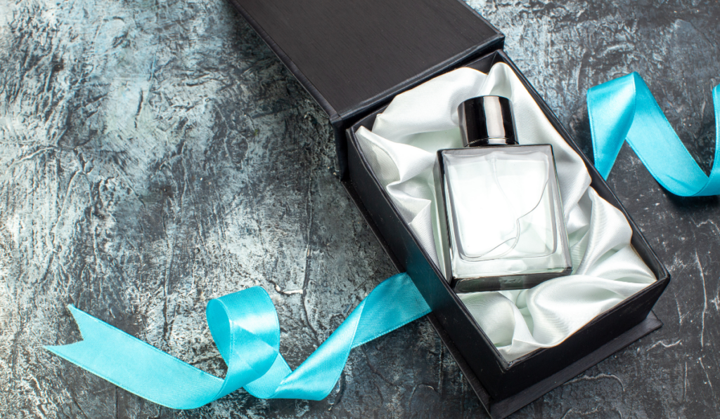 man perfume in a gift box 